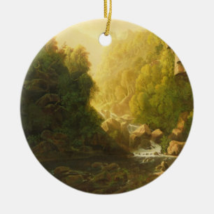 Der Gebirgsstrom, c.1820-30 (Öl auf Leinwand) Keramik Ornament