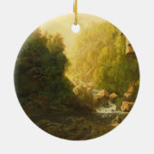 Der Gebirgsstrom, c.1820-30 (Öl auf Leinwand) Keramik Ornament (Hinten)