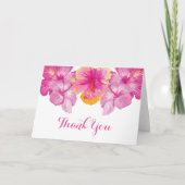 Der gebürstete Blumen Hibiskus danken Ihnen zu Dankeskarte (Vorderseite)
