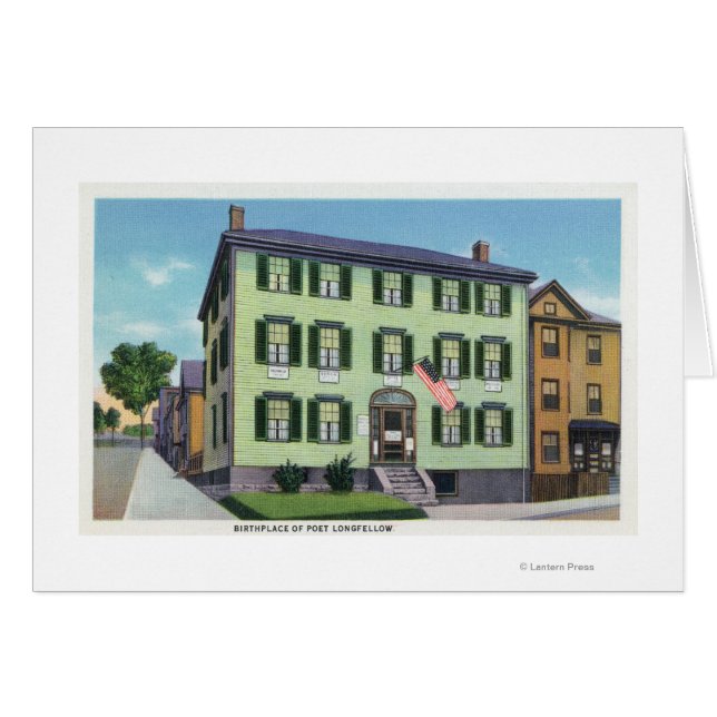 Der Geburtsort des Dichters Longfellow (Vorderseite (Horizontal))