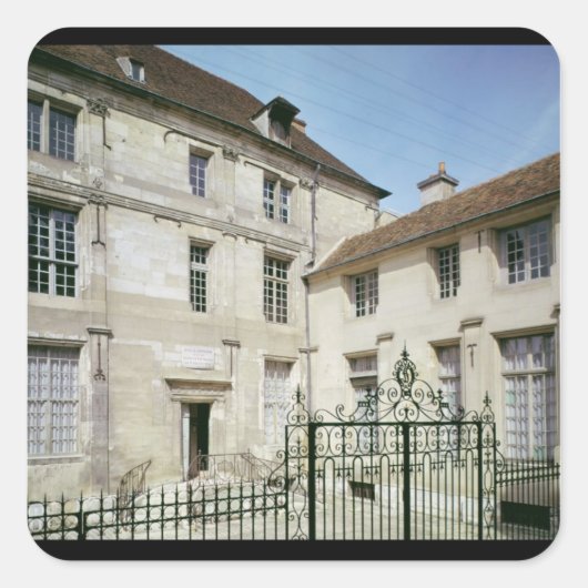 Der Geburtsort von Jean de la Fontaine Quadratischer Aufkleber (Vorderseite)