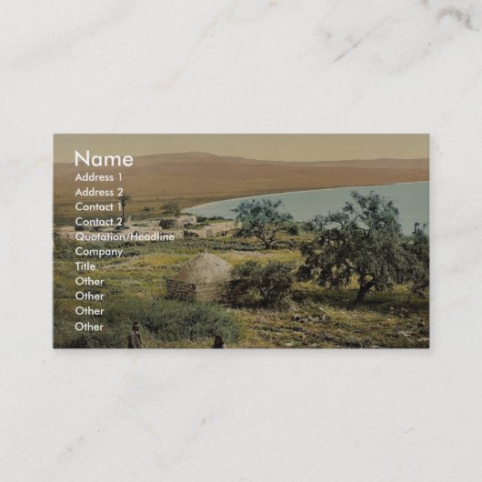 Der Geburtsort von Maria Magdalena, Magdala, Visitenkarte (Vorderseite)