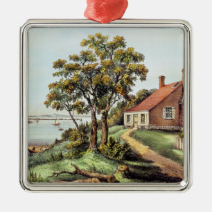 Der Geburtsort von Washington am Ornament Aus Metall