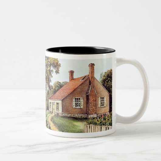 Der Geburtsort von Washington am Zweifarbige Tasse (Rechts)