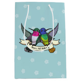 Der Geburtstag ändert den Namen farbenfrohe Vögel Mittlere Geschenktüte