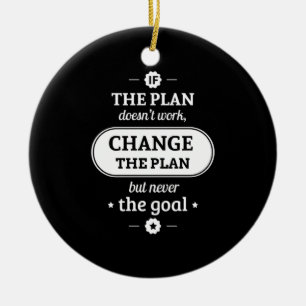 Der Geburtstag ändert den Plan, aber nie das Ziel Keramik Ornament