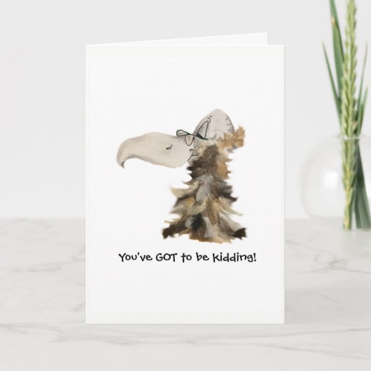 Der Geburtstag der ALTEN BIRD Karte (Vorderseite)