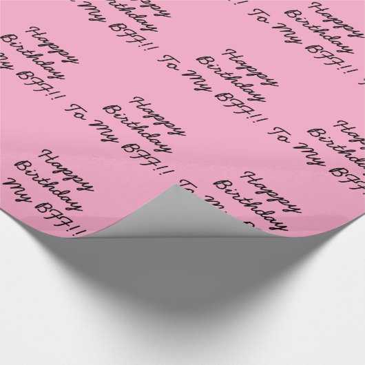 Der Geburtstag der besten Freundin, schwarzer Geschenkpapier (Ecke)