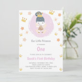 Der Geburtstag der kleinen Prinzessin ist individu Einladung (Stehend Vorderseite)