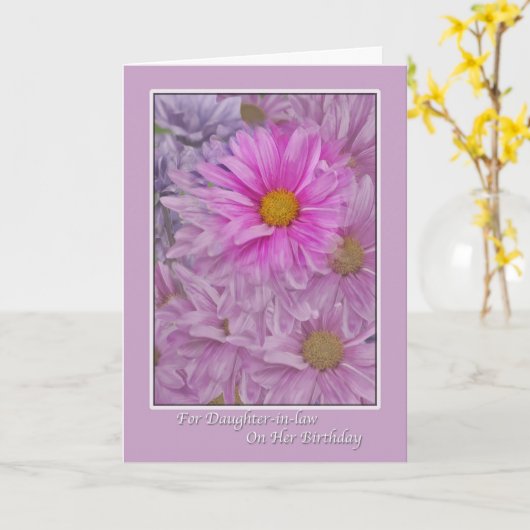 Der Geburtstag der Schwiegertochter mit Karte (Gelbe Blume)