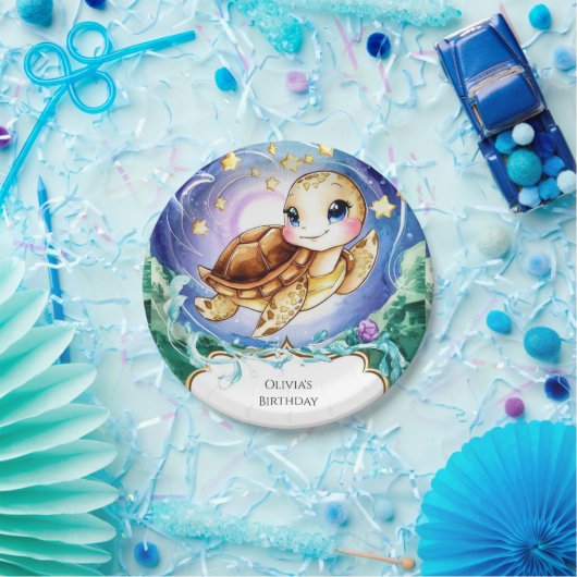 Der Geburtstag der verzauberten Niedlichen Kinders Pappteller (Party)