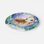 Der Geburtstag der verzauberten Niedlichen Kinders Pappteller (Schrägansicht)