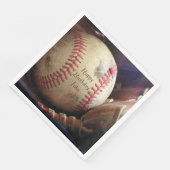 Der Geburtstag des Baseball-Sporthobby Serviette (Ecke)