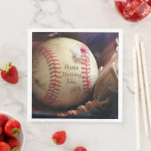 Der Geburtstag des Baseball-Sporthobby Serviette (Beispiel)