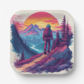 der Geburtstag des Berges oder Dusche Pappteller (Vorderseite)