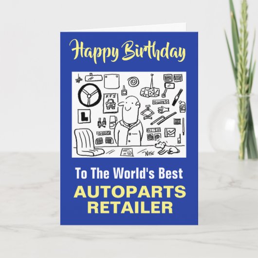 Der Geburtstag des besten Autoparts-Einzelhändlers Karte (Vorderseite)
