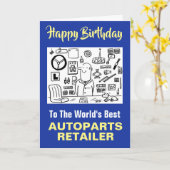 Der Geburtstag des besten Autoparts-Einzelhändlers Karte (Gelbe Blume)