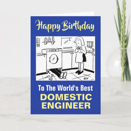 Der Geburtstag des besten Ingenieurs der Welt Karte (Vorderseite)