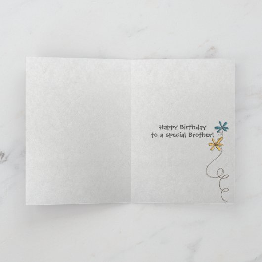 Der Geburtstag des Bruders mit Karte (Innenseite)