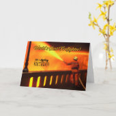 Der Geburtstag des Feuerwehrmanns für eine großart Karte (Gelbe Blume)