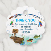 Der Geburtstag des Fischfangs Geschenkanhänger (Rückseite)