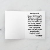 Der Geburtstag des Herren-Biers Karte (Innenseite)