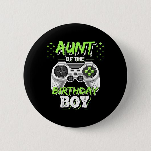 Der Geburtstag des Jungen Matching Video Game Birt Button (Vorderseite)