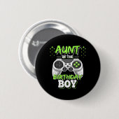 Der Geburtstag des Jungen Matching Video Game Birt Button (Vorne & Hinten)