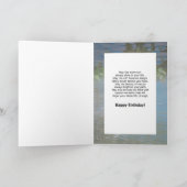 Der Geburtstag des Vaters, großes Blau-Reiher Karte (Innenseite)