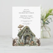 Der Geburtstag des verzauberten Waldkids Einladung (Stehend Vorderseite)