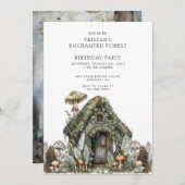 Der Geburtstag des verzauberten Waldkids Einladung (Vorne/Hinten)