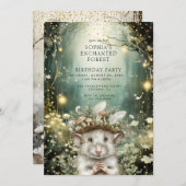 Der Geburtstag des verzauberten Waldkindes Einladung (Vorne/Hinten)