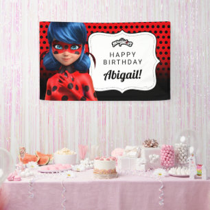 Der Geburtstag des wunderbaren Ladybug-Girls Banner