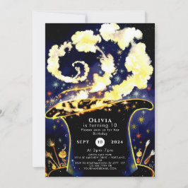 Der Geburtstag des Zauberers "Custom Enchanted Wan Einladung