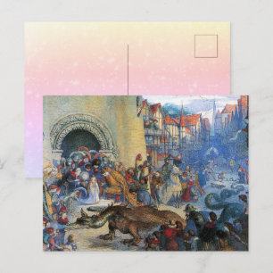Der Geburtstag-Drache der kleinen Prinzessin  Postkarte