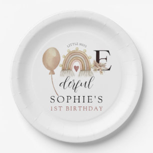 Der Geburtstag eines erbarmungslosen Regenbogenmäd Pappteller