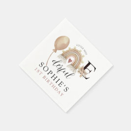 Der Geburtstag eines erbarmungslosen Regenbogenmäd Serviette