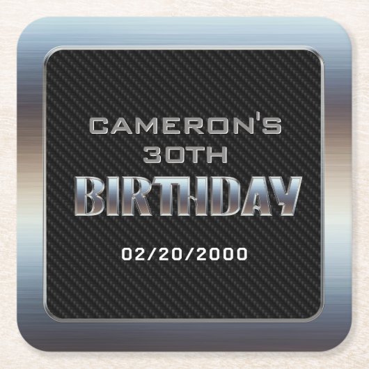 Der Geburtstag eines männlichen Jungen Rechteckiger Pappuntersetzer (Vorderseite)