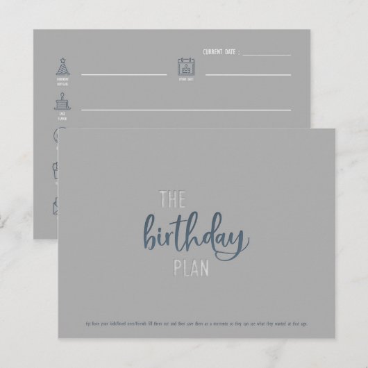 Der Geburtstag: Postkarte (Vorne/Hinten)