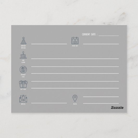 Der Geburtstag: Postkarte (Rückseite)