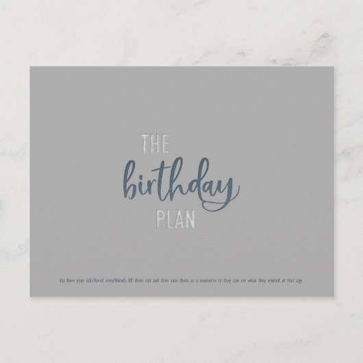 Der Geburtstag: Postkarte (Vorderseite)