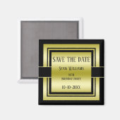 Der Geburtstag von Männern Save the Date aus Gold Magnet (Vorderseite/Rückseite)