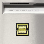 Der Geburtstag von Männern Save the Date aus Gold Magnet (In Situ (Geschirrspüler))