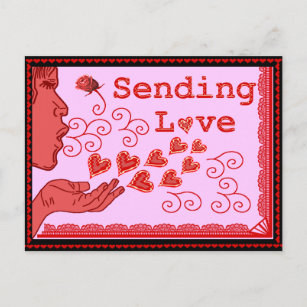 Der Geburtstag von Sweet Valentine Vermisste Liebe Feiertagspostkarte