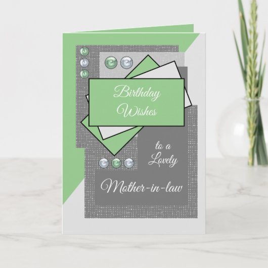 Der Geburtstag wünscht eine schöne Schwiegermutter Karte (Vorderseite)