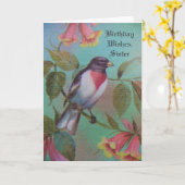 Der Geburtstag wünscht sich einen hübschen, roten Karte (Gelbe Blume)