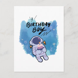 Der Geburtstags-Astronaut Feiertagspostkarte