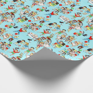 der Geburtstags-Geschenk-Verpackung Fünfzigerjahr Geschenkpapier