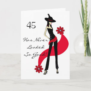 Der Geburtstags-Gruß-Karte der Diva glühende 45. Karte