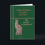 Der Geburtstags-Karte des Großenkels mit Ocelot Karte<br><div class="desc">Diese digitale Malerei eines Ocelot basiert auf einer Fotografie,  die am Büffel,  New- YorkZoo genommen wird.</div>
